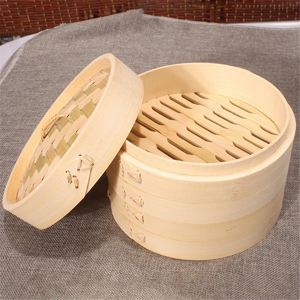Steamer Bamboo Set - Chinese Vegetables Bamboo Kitchen Cover Tool