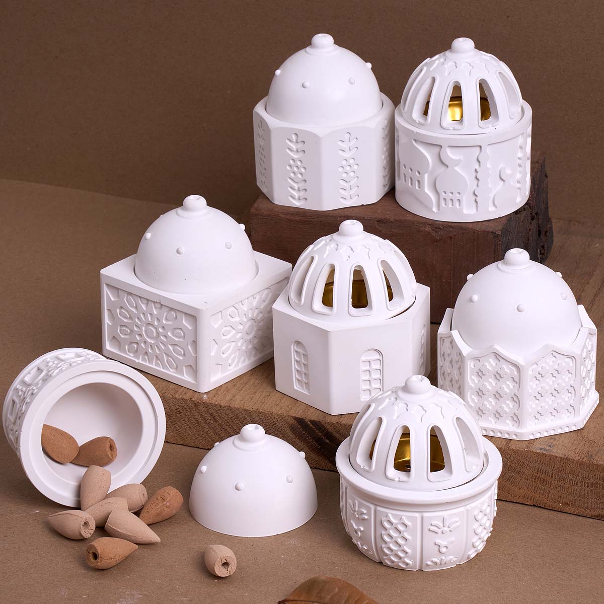 Idli Steamer Mold - Round Relief Candle Jar Silicone Mold
