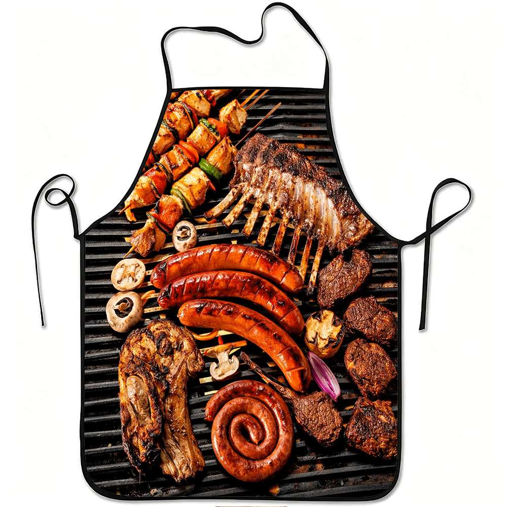 Home Cooking Cafe - 1 Piece of Fun Barbecue-Themed Apron,