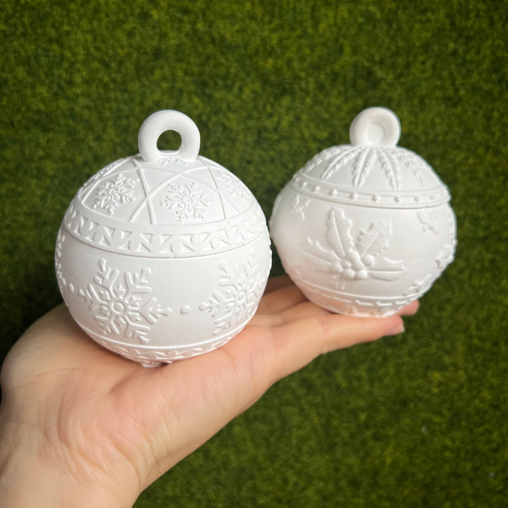 Idli Steamer Mold - Christmas Round Ball Candle Jar Silicone