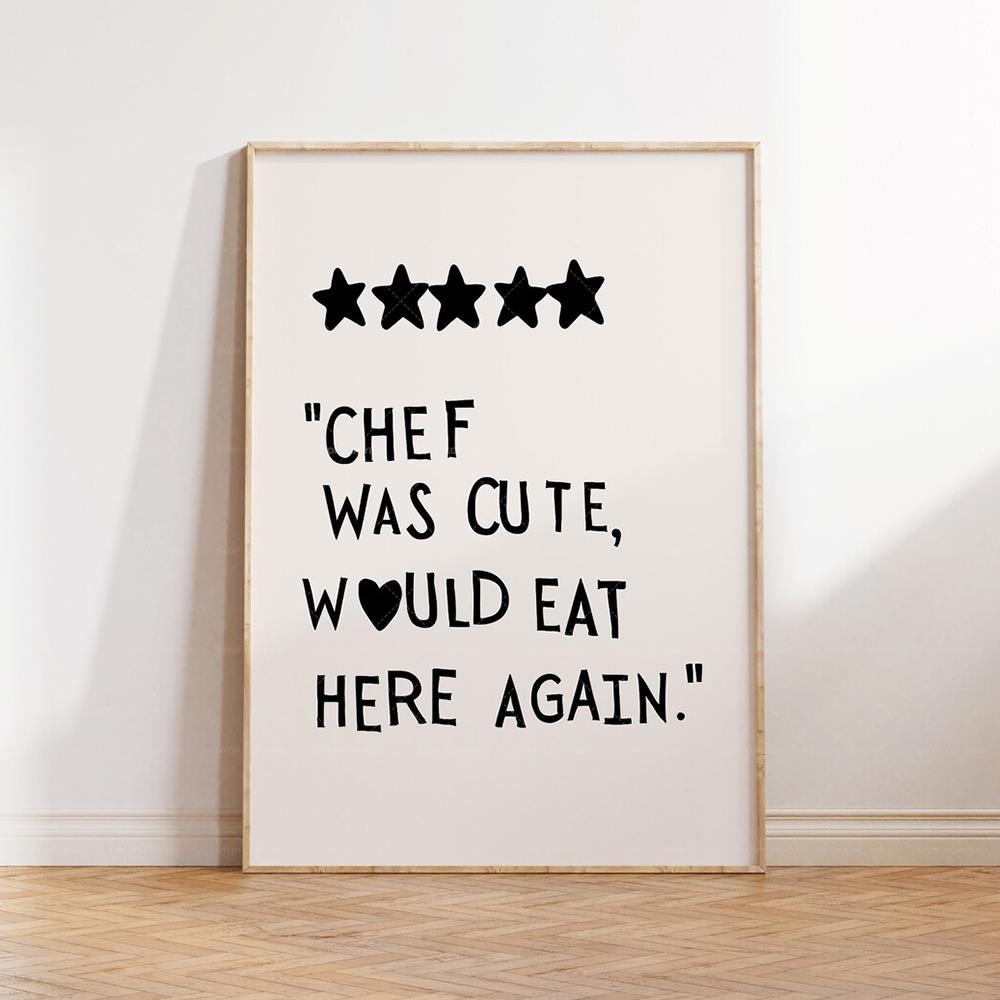 Minimalist Heart Black Chef Mo - Home Cooking Quotes ulasan dan harga