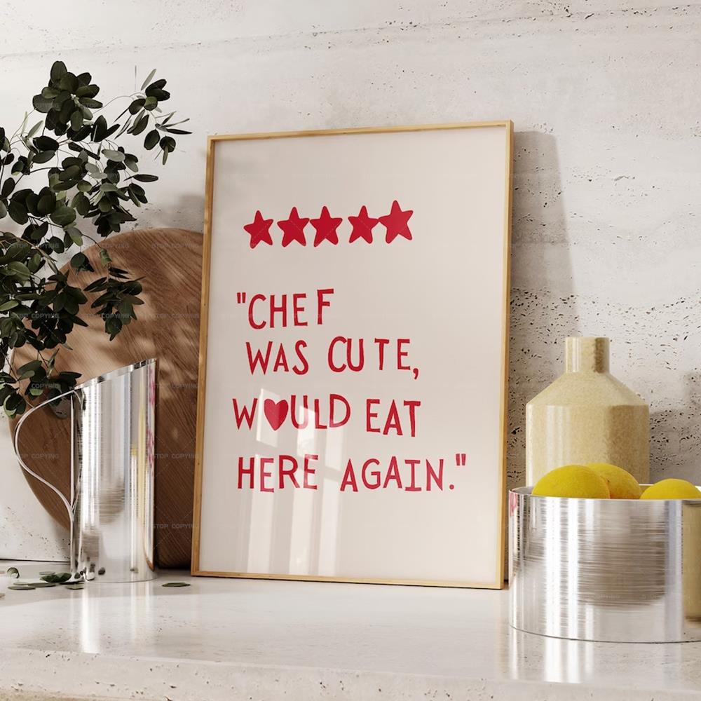 Minimalist Heart Black Chef Mo - Home Cooking Quotes ulasan dan harga