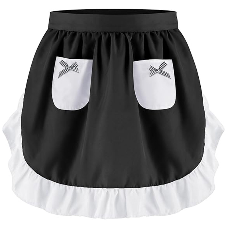 Elegant Lace Short Apron With  - Home Cooking Service ulasan dan harga