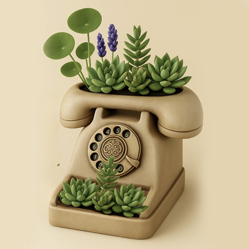3D Vintage Rotary Telephone Su - Tagine Clay Pot ulasan dan harga