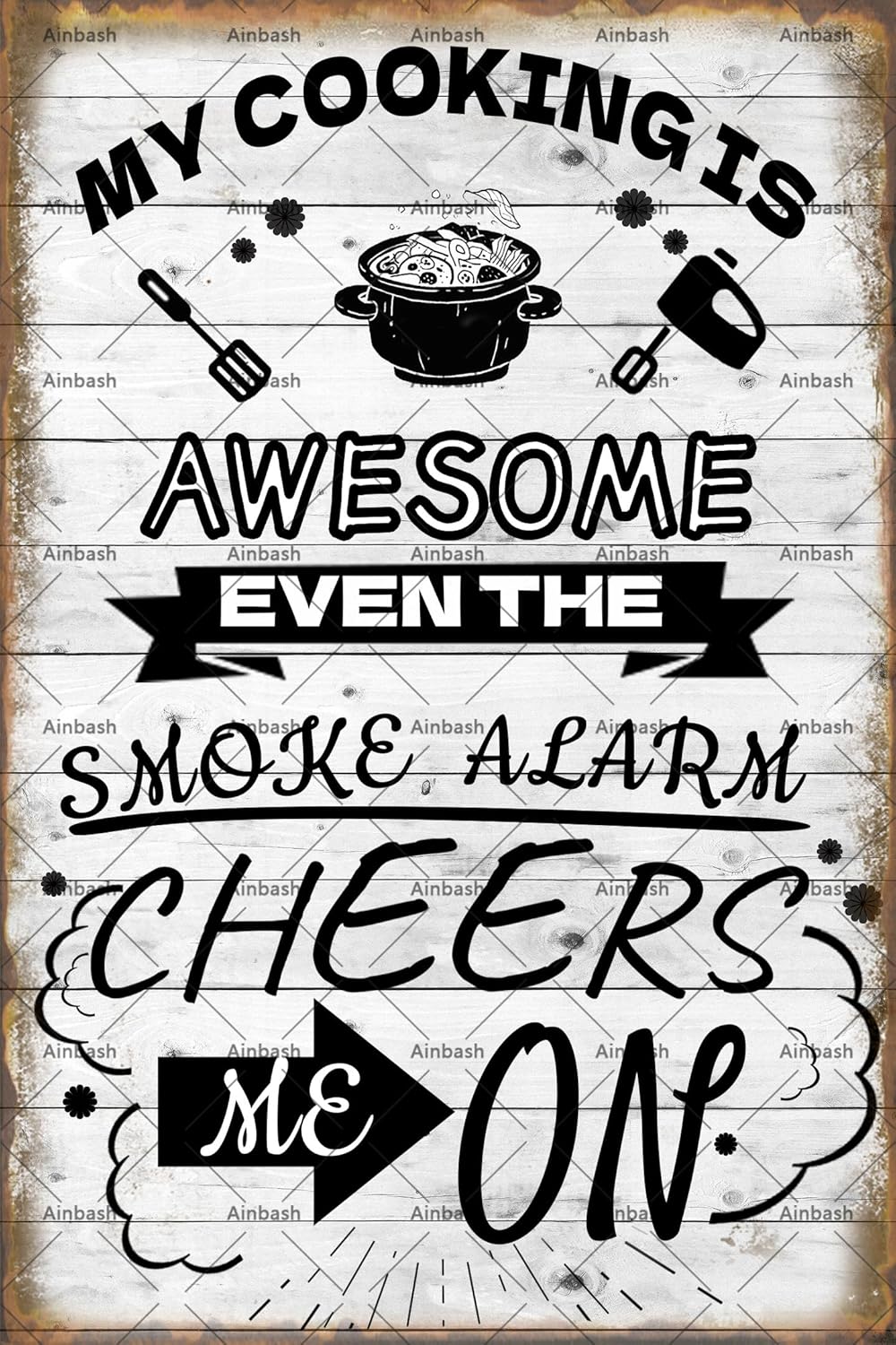 Funny Metal Tin Sign My Cookin - Home Cooking Quotes ulasan dan harga