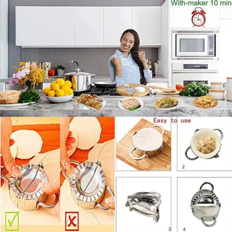Stainless Steel Dumpling Mold  - Gyoza Dumpling Maker ulasan dan harga