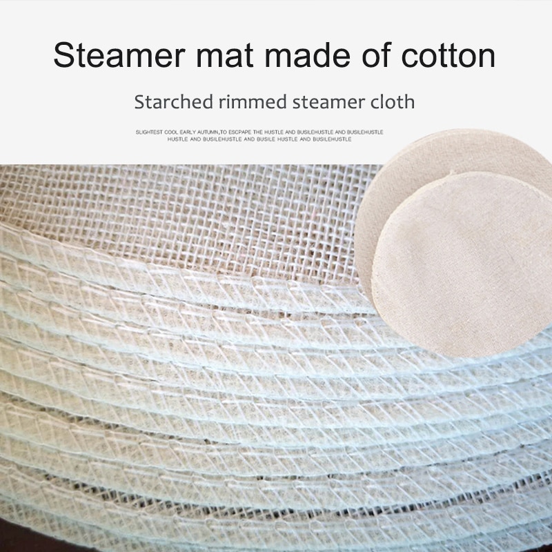 5Pcs 28CM Pure Cotton Steamer  - Steamer Bamboo Set ulasan dan harga