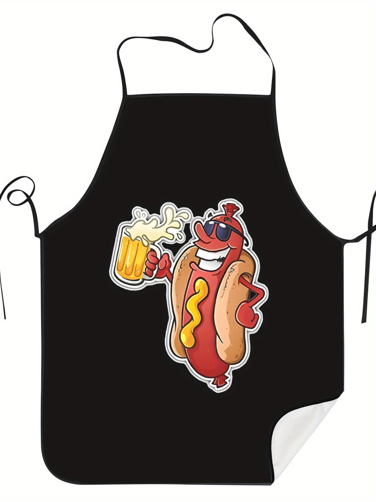 Hot Dog Pattern Print Apron, F - Home Cooking Dog Food ulasan dan harga
