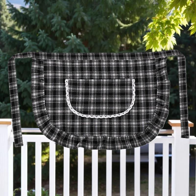 Apron Square Check Half Waist  - Home Cooking Service ulasan dan harga