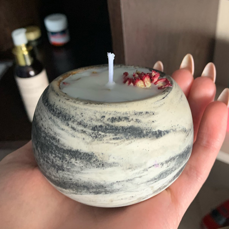 Round Concrete Candle Jar Sili - Idli Steamer Mold ulasan dan harga
